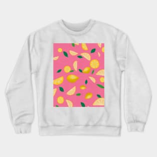 Pink lemonade fun digital pattern Crewneck Sweatshirt